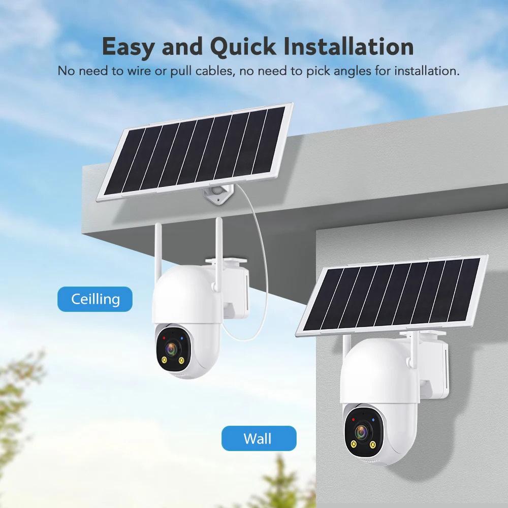 CamHiPro Solar-Powered PTZ Dome Camera: Low-Energy European & American Version