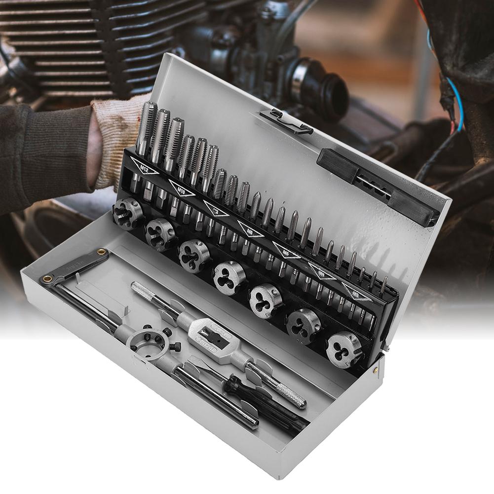 Набор из 32 шт. Набор ручных инструментов для метчиков из легированной стали с высокой твердостью