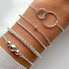Стильный и универсальный комплект браслетов из нескольких элементов, винтажный браслет с бриллиантами, регулируемое кольцо с вырезами в стиле бохо