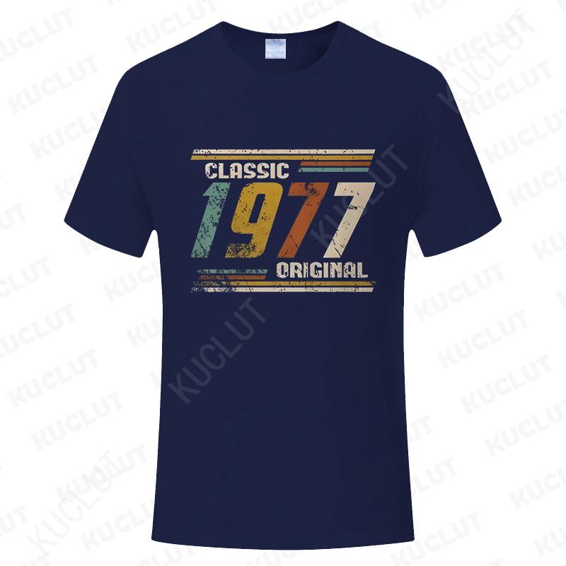 Novelty Awesome Vintage Classic 1977 Print Men T Shirts Streetwear Short Sleeve Birthday Gifts Summer Style T-shirt Men Clothes