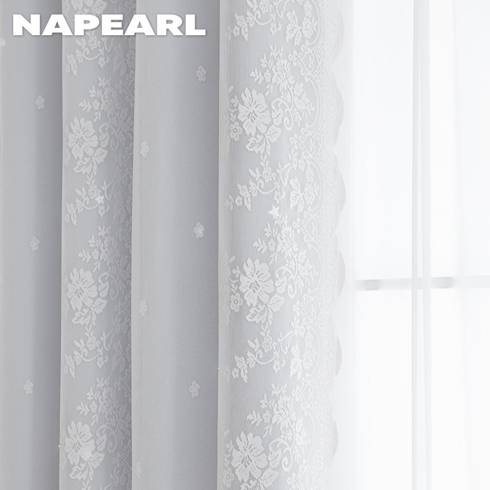 Комплект штор NAPEARL Grey Hollow Star Blackout и кружевных прозрачных штор, двухслойные короткие шторы для гостиной, спальни, домашнего декора