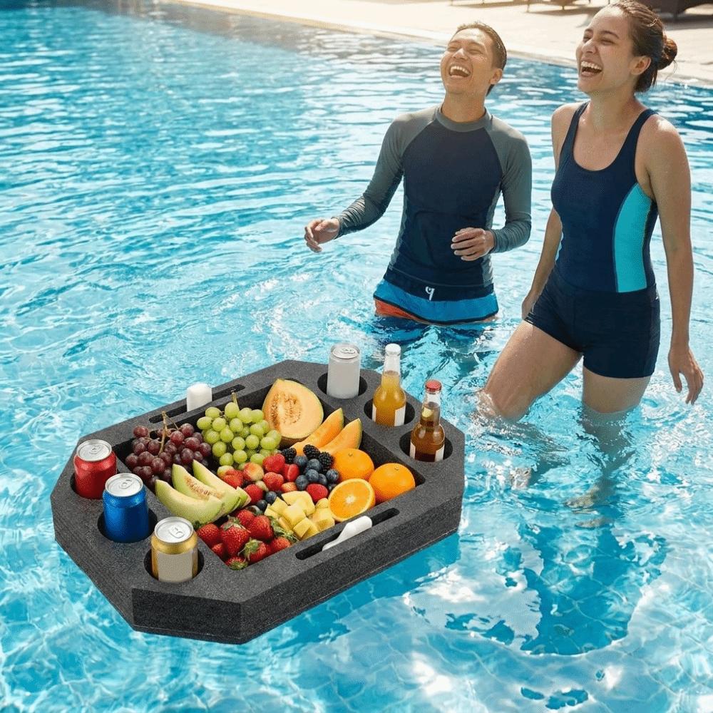 Multi-Hole Floating Drink Rack Multi-Function Drink Floating Tray Cup Holder  Swimming Pool