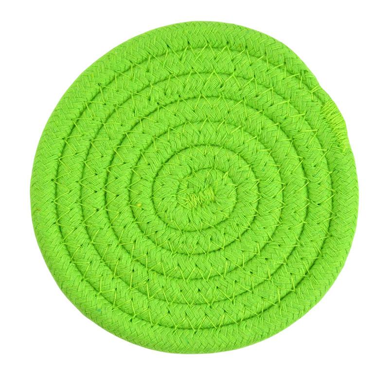 Круглая хлопковая подставка под тарелку для обеденного стола, кухонные принадлежности, термостойкая подставка под стакан для кофе и напитков