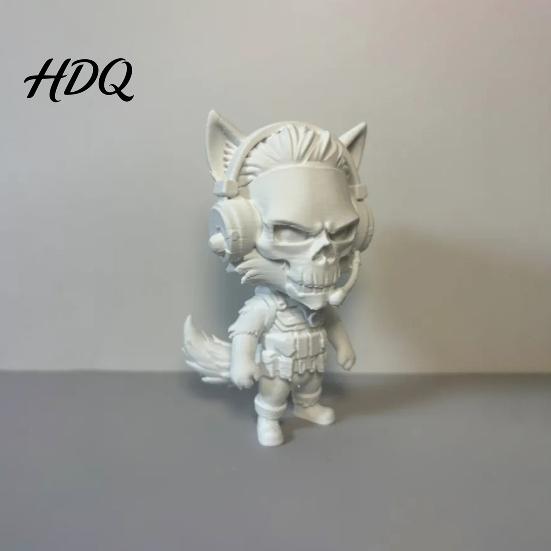Милый Брелок-Подвеска Волк 3D Печатный Красный Брелок Фигурка Силы