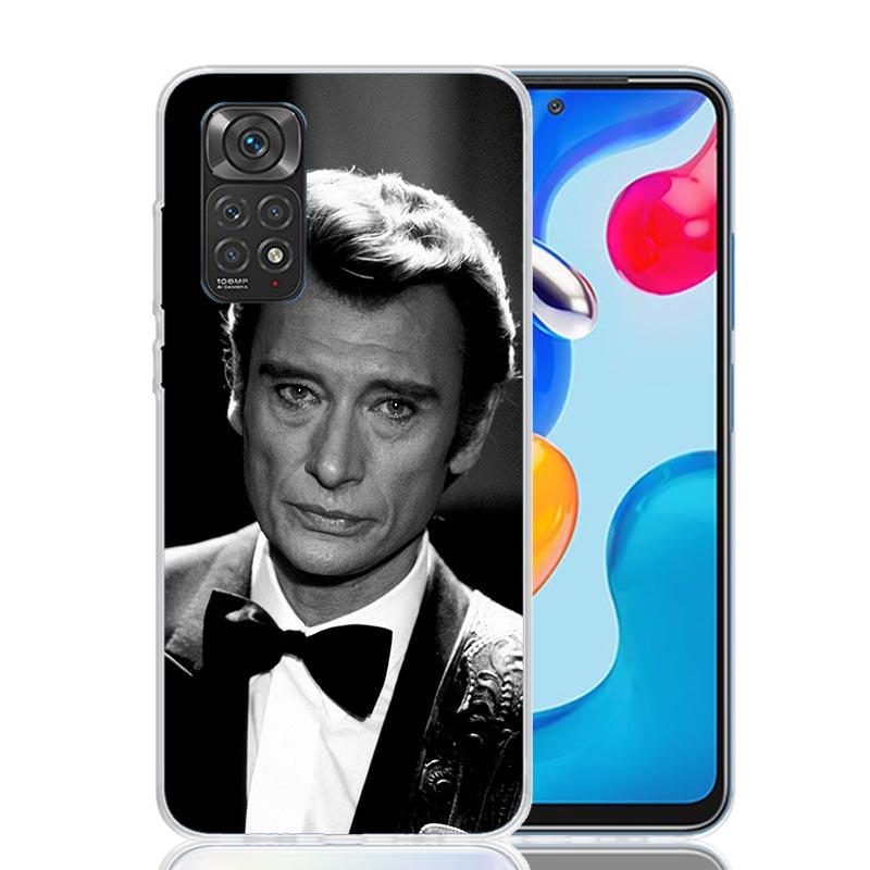 Музыкальный чехол для телефона Johnny Hallyday для Xiaomi Redmi Note 14 13 14S 12S 12 11S 11T 11E Pro Plus 10S 10 9S 9 Art Индивидуальный Coque Ca