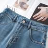 Spring 2025 Women's Light-Colored High-Waisted Cropped Wide-Leg Jeans