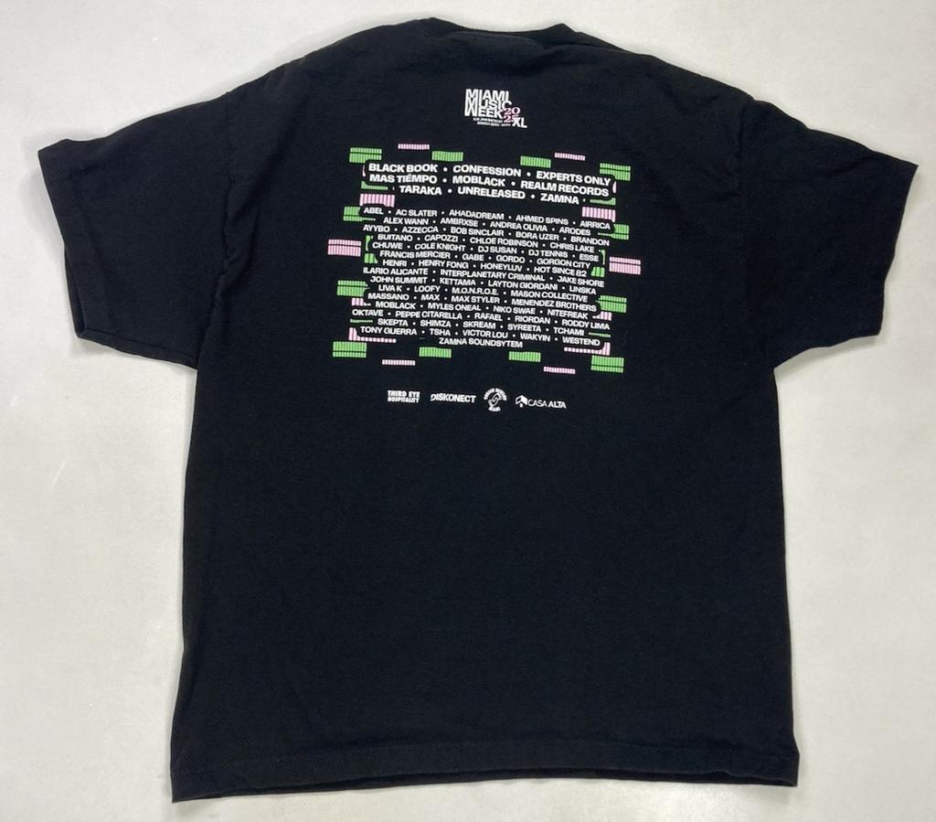Miami Music Week 2026 Graphic T-shirt Men XL Black Short Sleeve