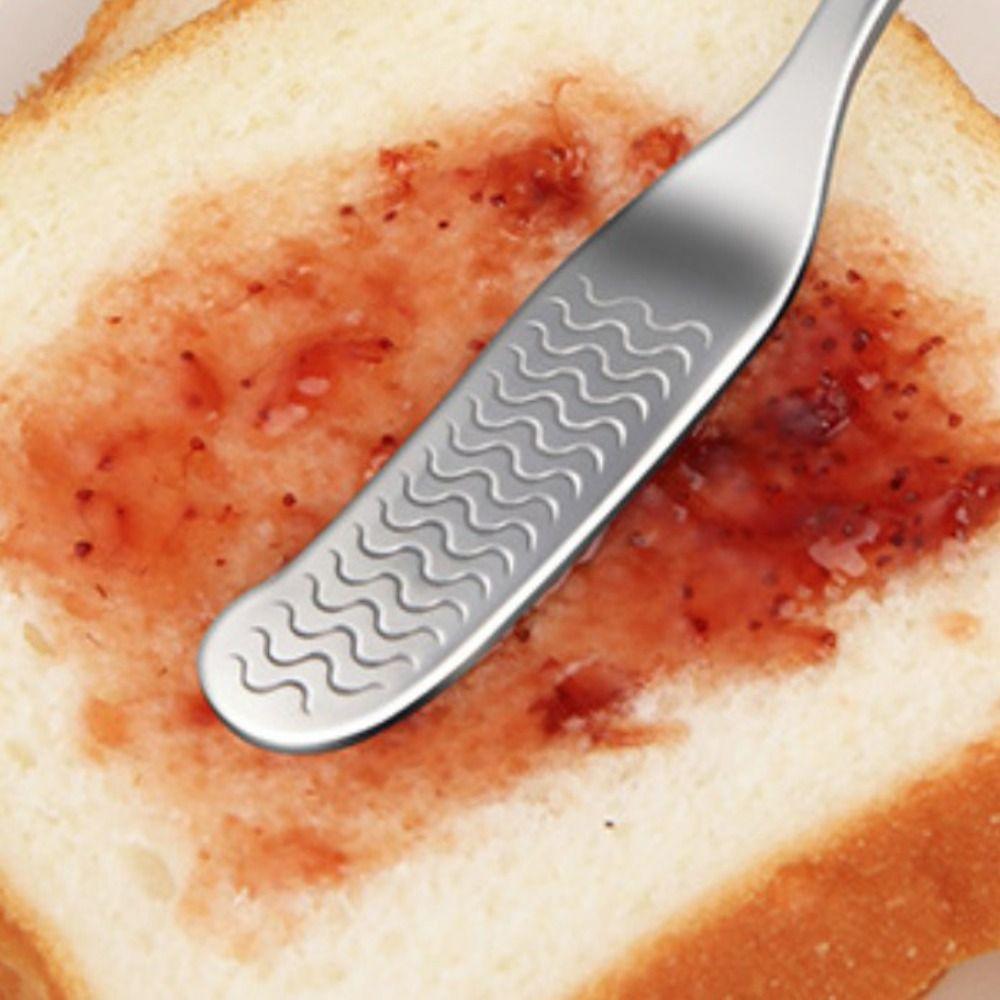 2pcs 316 Stainless Steel Dumpling Filling Spoon Non-slip Bread Butter Spatula Cooking