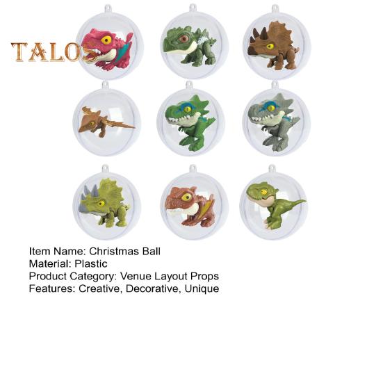 9/12 шт. прозрачных рождественских шаров, самодельные заполняемые рождественские шары с фигурками уток и динозавров, переливающиеся шары, украшения для декора рождественской елки