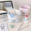 Large Capacity Cosmetic Storage Box Polka Dot Pattern Makeup Organizer Container