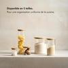 Bocaux en Verre Hermétique - KIVY - 4 x 600 ml - Couvercles en Bambou - Conservation Alimentaire - Durable