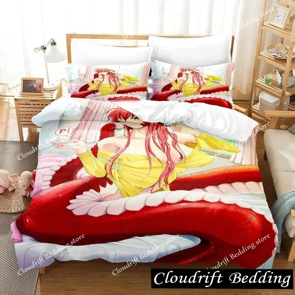 Комплект постельного белья Monster Musume Single Twin Full Queen King Size Bed Set Adult Kids Bedroom Duvet Cover Sets 3D Anime Bed Sheet Set