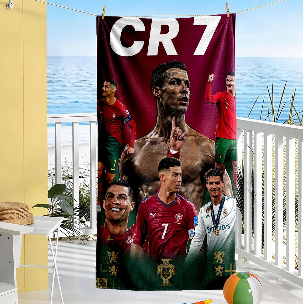 Cristiano Ronaldo Beach Towel Super Soft & Absorbent Comfortable Lightweight Portable for Swimming,Beach,Camping, Travel, Beach Accessories,Gym
