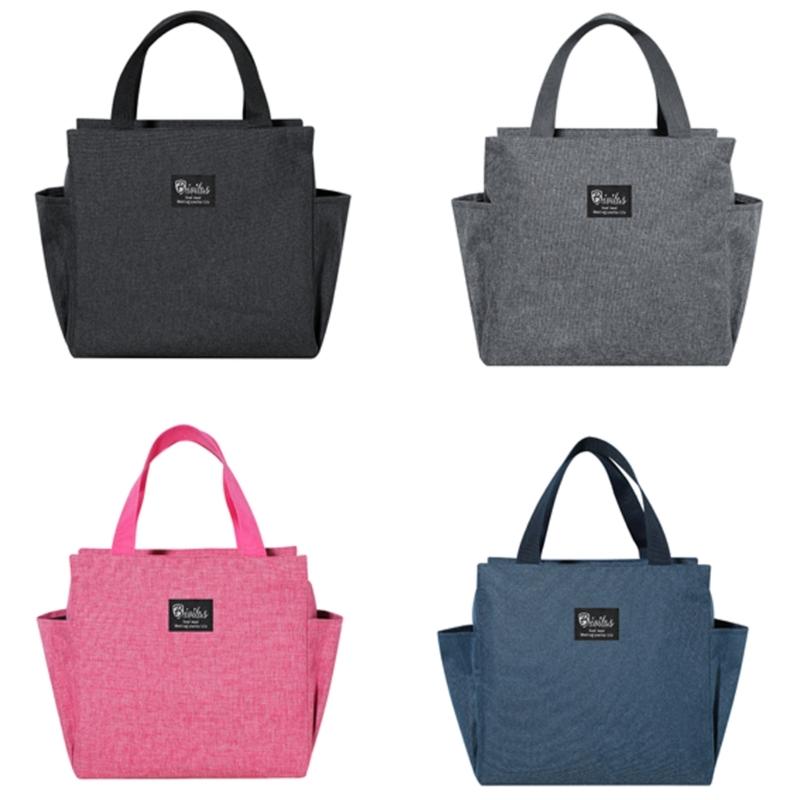 Многофункциональная сумка для мамы для приготовления еды, просторная сумка для хранения детского питания, на молнии, с термоизолированным ланч-боксом и боковыми карманами