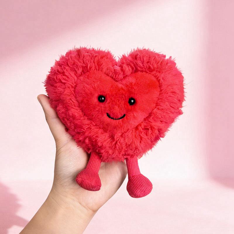 10Cm Love Heart Soft Stuffed Plush Toys Home Desktop Ornament Valentine'S Day Romantic Gifts For Girlfriend Heart Plushies Doll