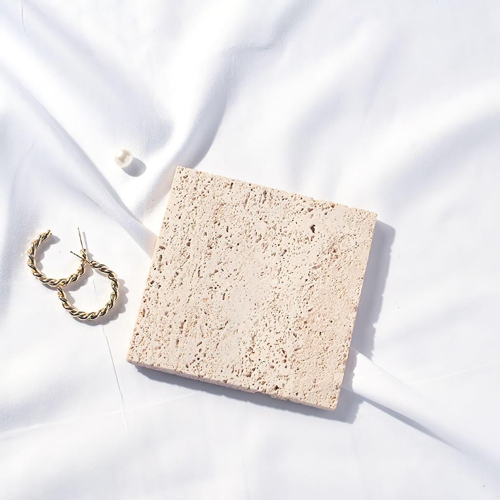 Leiasnow Photography Подставка Аксессуары Подставка для украшений Реквизит Инструменты для фотографии Дисплей Выставочная подставка Каменная плита Квадратный Стиль натурального камня