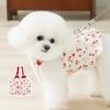 Spring Summer Cherry Sweetheart Full Printed Traction Suspender Dress Thin Dog Clothes Teddy Cat Pet Clothes