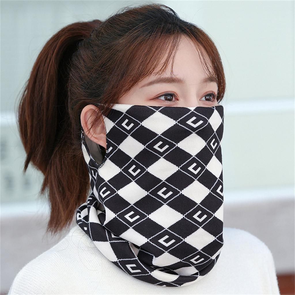 New Style Ear-hanging Versatile Mask Autumn and Winter Women's Multifunctional Scarf Cycling Warm Cold Korean Version Versatile