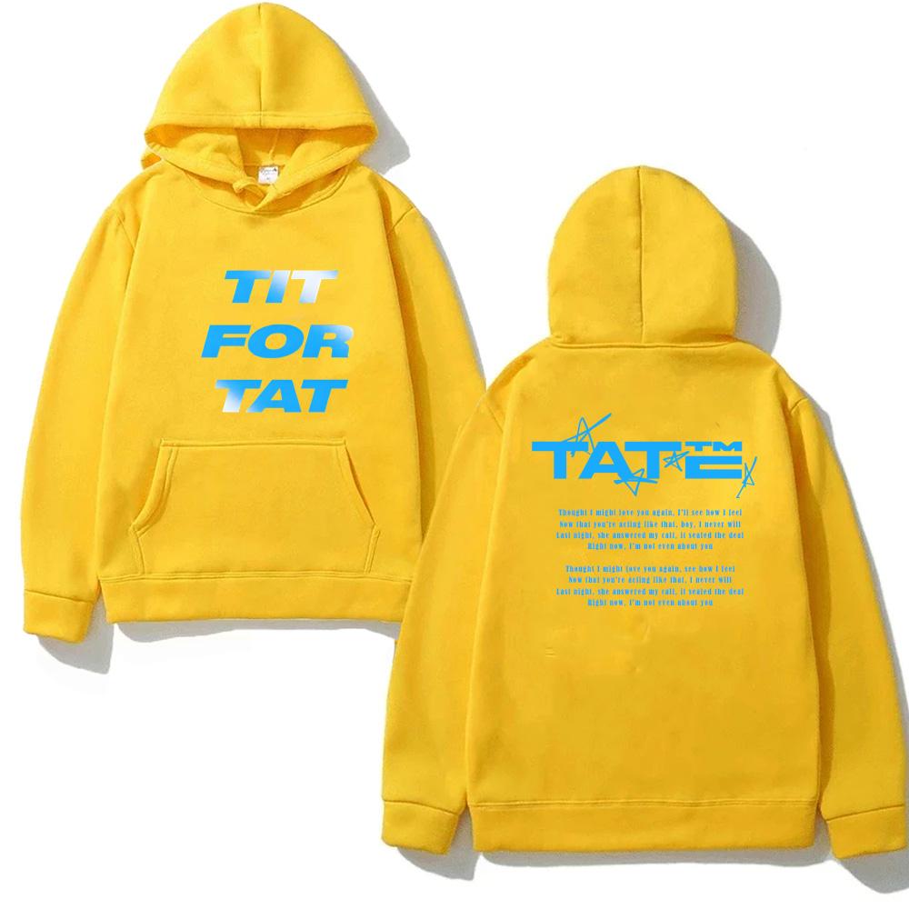 Худи с новым альбомом Tate McRae TITFORTAT на осень/зиму 2025 года, новые гранжевые толстовки, панк одежда с длинным рукавом, пуловеры с капюшоном