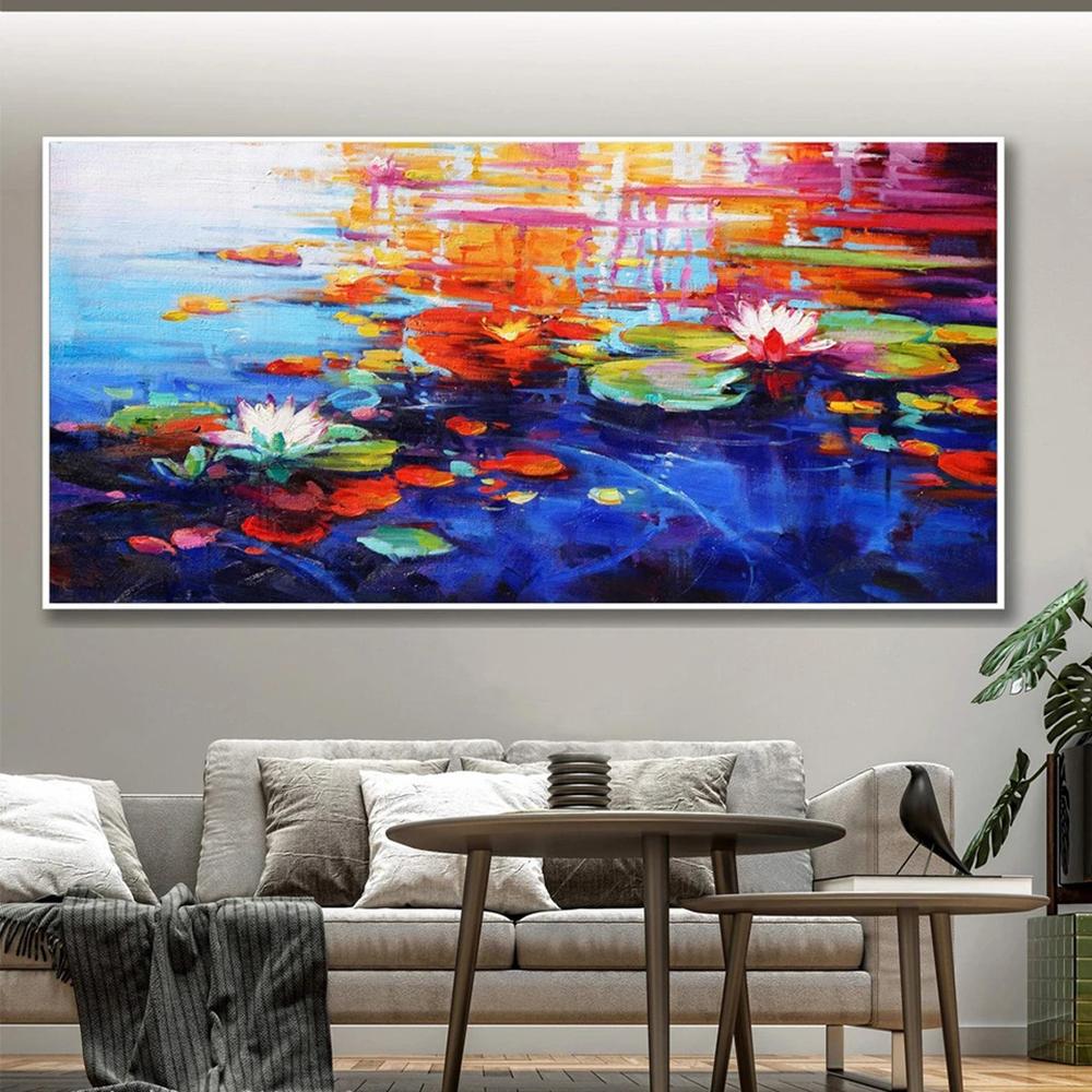 Большая алмазная живопись Моне, новинка 2023, водяные лилии, полная квадратная круглая алмазная мозаика, пруд, пейзаж, искусство для декора гостиной U61