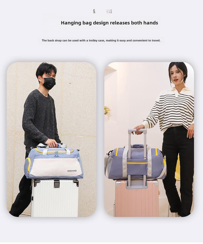 Спортивная дорожная сумка с отделением для влажной и сухой одежды, сумка для фитнеса и плавания, чемодан через плечо с отделением для обуви, возможность нанесения индивидуального логотипа