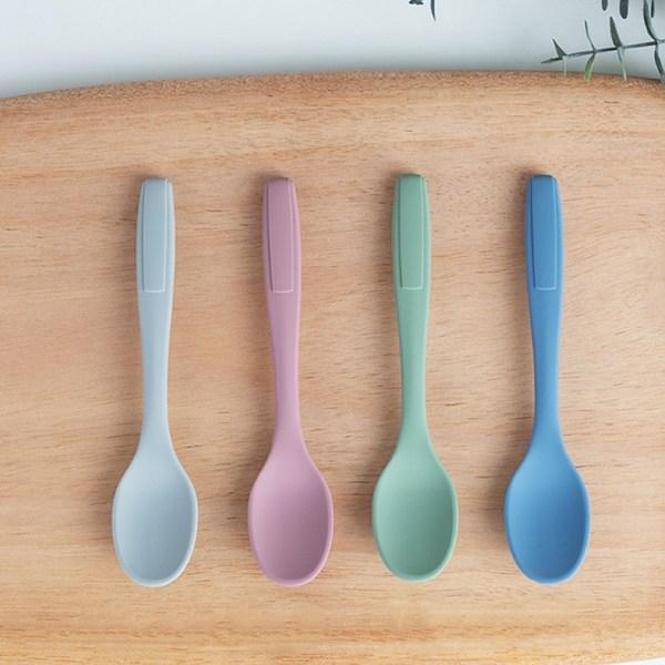 Silgarden Yogurt Spoon, Pink, 1 Piece, Korean Popular Tableware