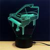 Музыкальный инструмент пианино 3D светодиодная лампа 7 цветов музыкант подарок спальня украшение ночники