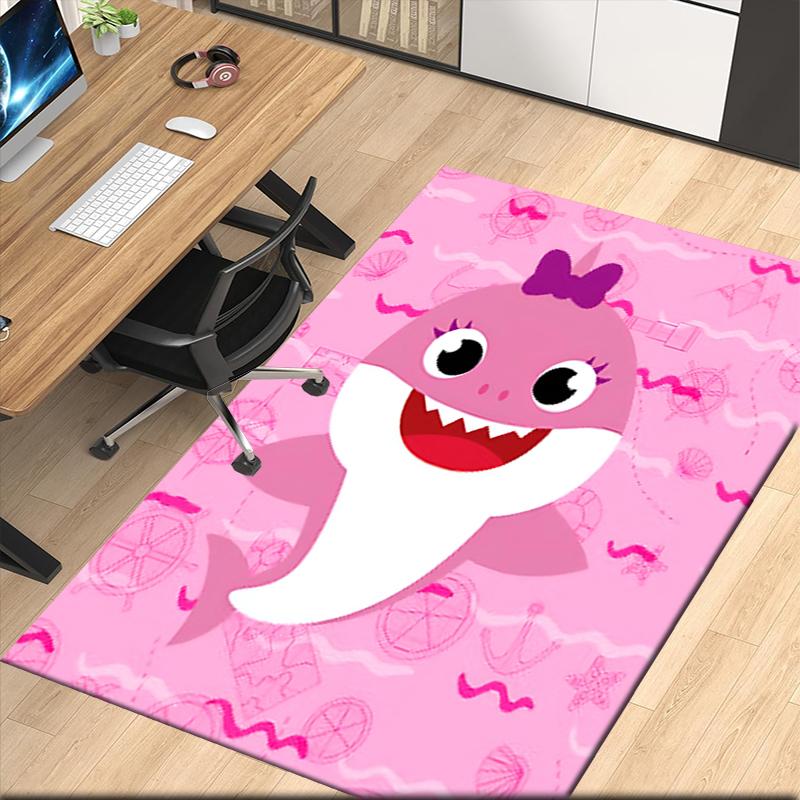 Shark Printed Carpetrugfor Office Chair Living Room Bedroom Kitchen Room Decor Gifts