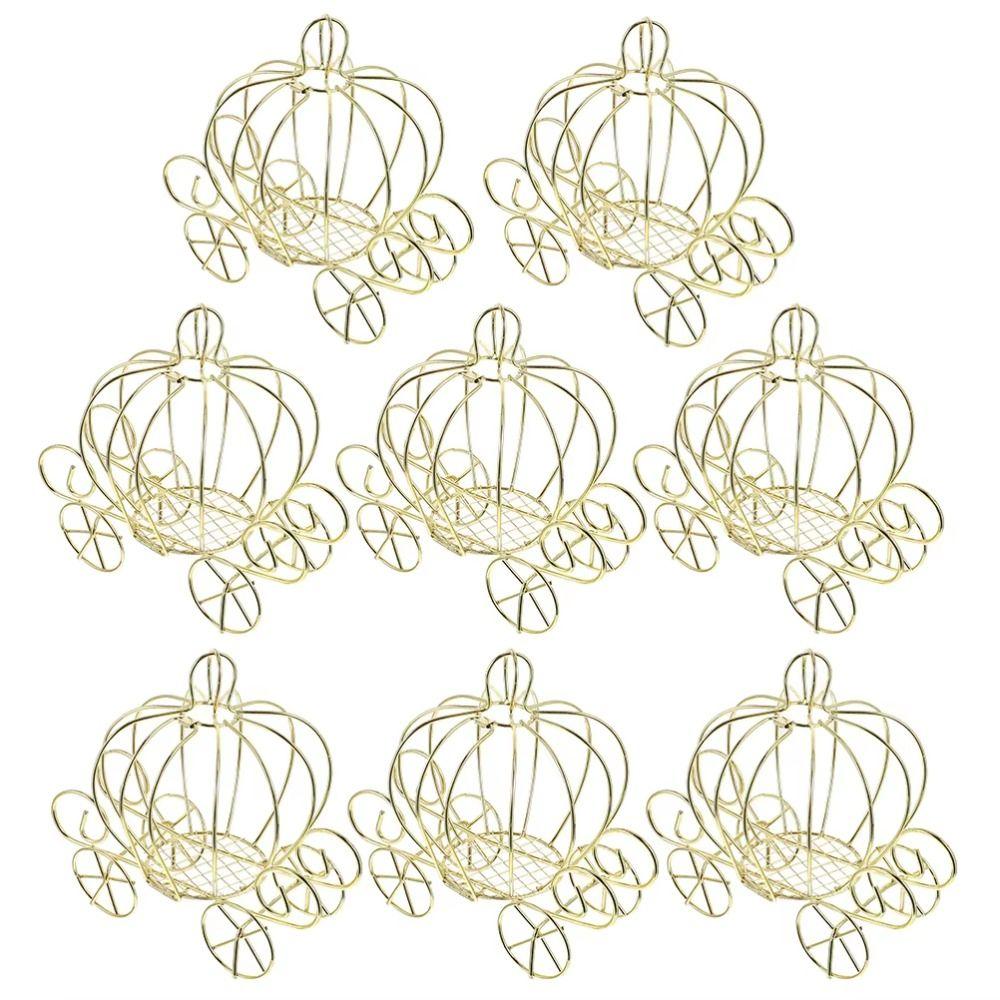 Hollow Pumpkin Carriage Centerpiece Candy Holder For Party Halloween Christmas Decoration