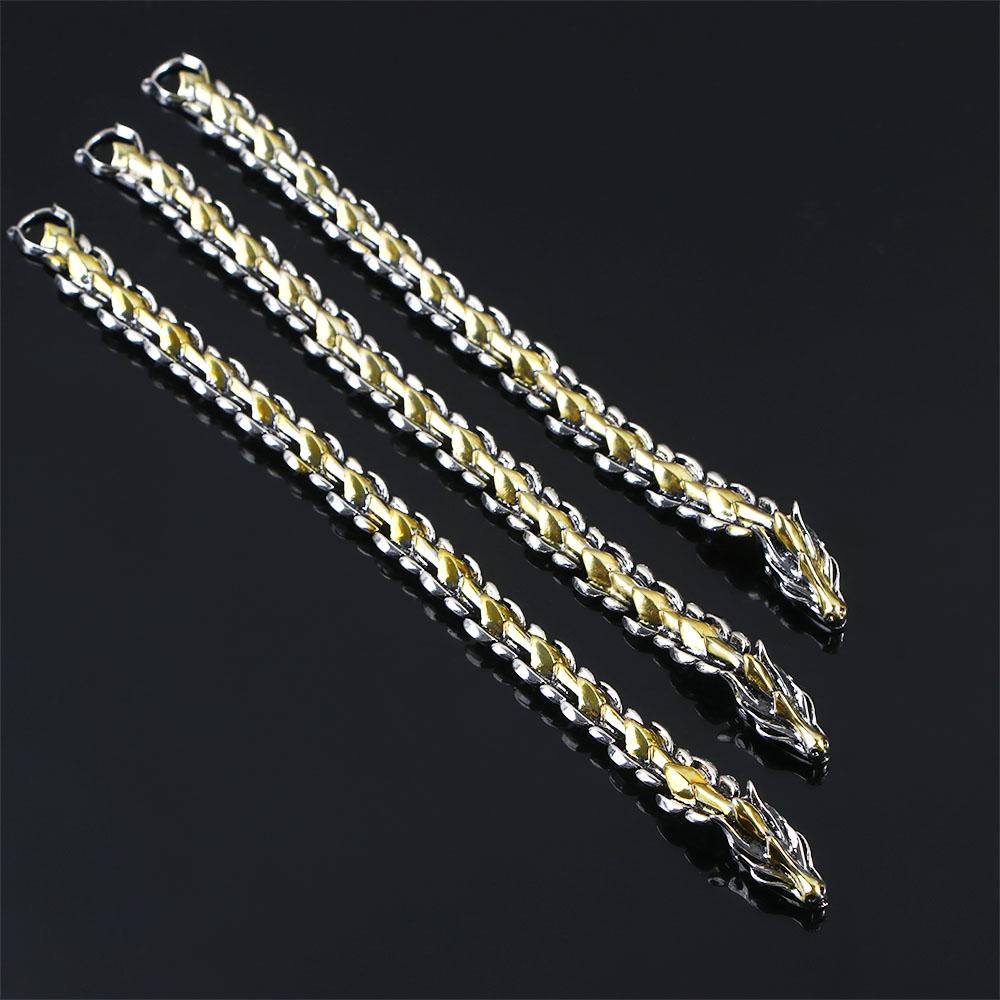 Silver Retro Dragon Men's Accessories Teenager jewelry Gold Dragon Bracelet Chain Bracelet