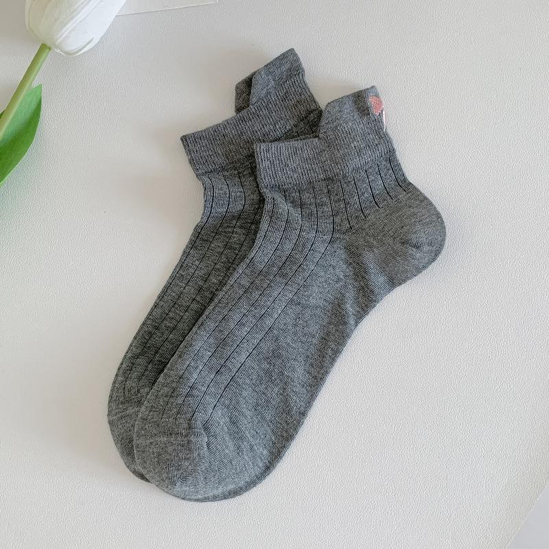 Женские летние тонкие носки из чистого хлопка с вышивкой бантиком, ажурные, дышащие, белые