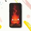 F-Fire C-Calcifer очаровательный чехол для телефона для Samsung Galaxy A 80,72,73,91,53,22,51,52,5G,Plus,J,Note Мягкий черный чехол