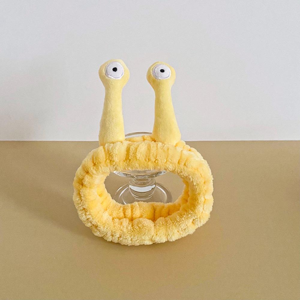 Пушистая улитка повязка на голову мультяшный обруч для волос милый плюшевый ободок для волос макияж