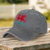 Welsh Red Dragon Retro Baseball Cap  Adjustable Lightweight Hand Washable No Netted Visor