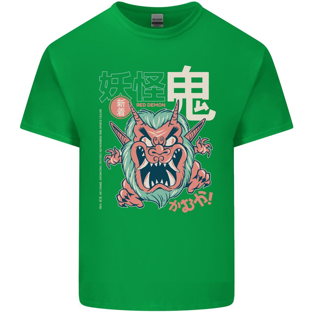 Oni Yokai Japanese Red Demon Unisexs Light Cotton TShirt