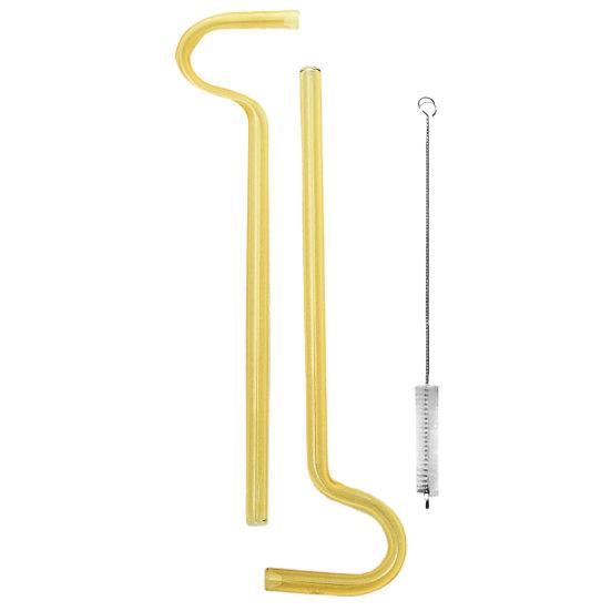 Витражные соломинки, 2 шт./компл., повторно используемые с кистью, новые прочные съемные вилки, соломинки для питья воды, тонкая работа, против морщин на губах