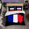 France national football team 3 Piece Bedding Set Soft Duvet Cover Set with Pillowcases Printed Bedroom Decor Set for Home