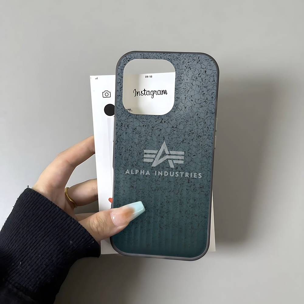 Куртка Alpha Industries Чехол для телефона Для IPhone 17 16 15 14 Plus 13 12 11 Pro Max Pro Волна Гофрированный чехол