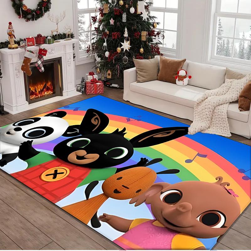 1PC rug Rainbow Bing Friends Singing Carpet, Chair Rug,Area Rug for Office Bedroom living rooms bedroom, Doormat decor Christmas fan gifts