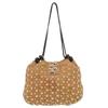 Used AUTHENTIC JIMMY CHOO StudsShoulder Bag Brown Leather