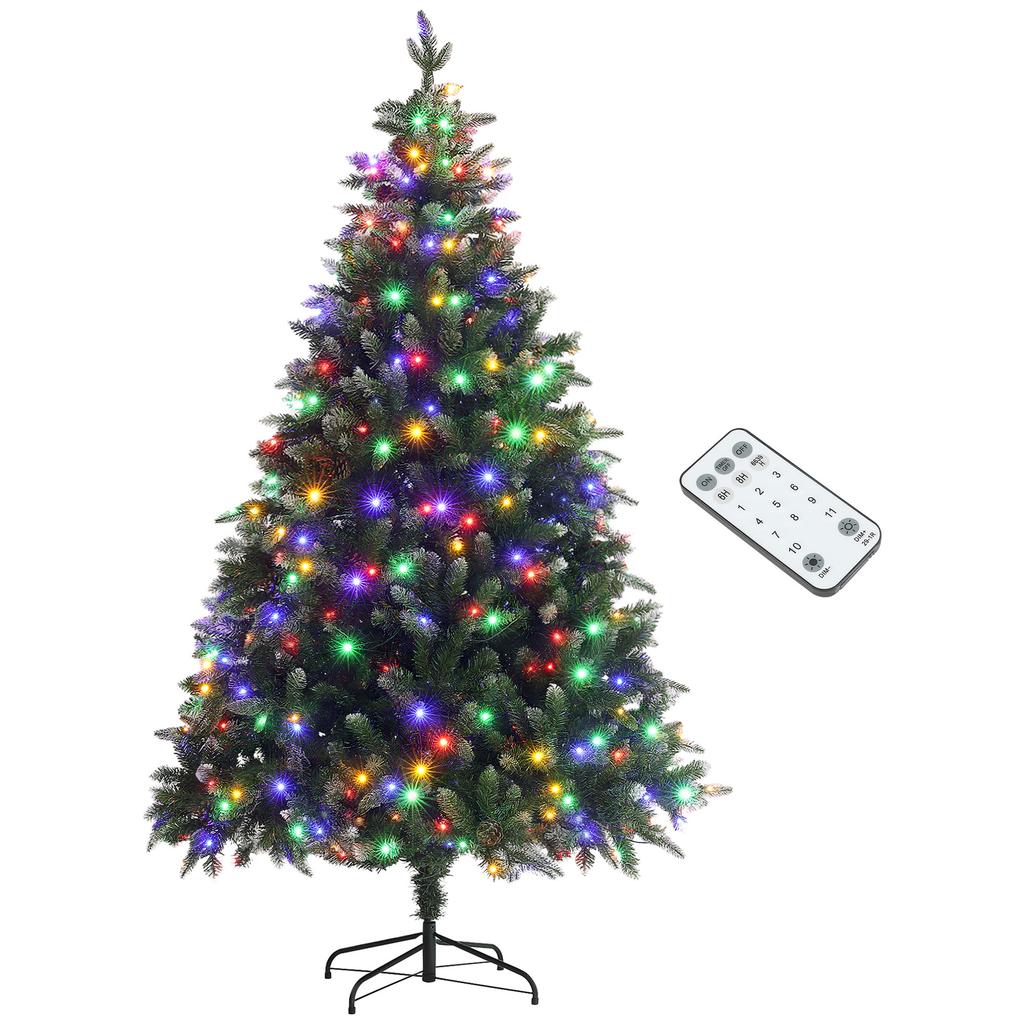 6ft LED Pre-Lit Artificial Christmas Tree, with Base