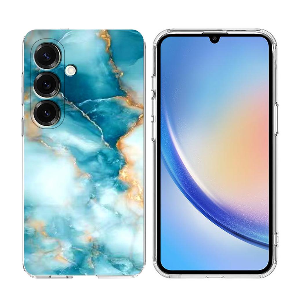 For Samsung Galaxy A34 5G Case Marble Pattern Printing Soft TPU Phone Cover