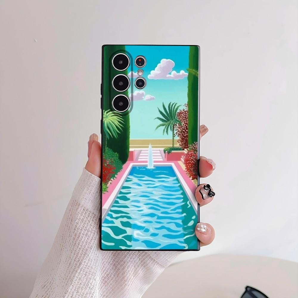 Чехол для телефона с рисунком Дэвида Хокни D-David Hockney для Samsung Galaxy S25 S24 S22 S23 Ultra S21 S20 Plus 5G Матовый Ударопрочный Чехол Полное Покрытие