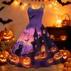 Women's Halloween Pumpkin Print Spaghetti Strap Dress Tie Dye Pattern Sleeveless Vintage Punk Style Midi Dress for Party
