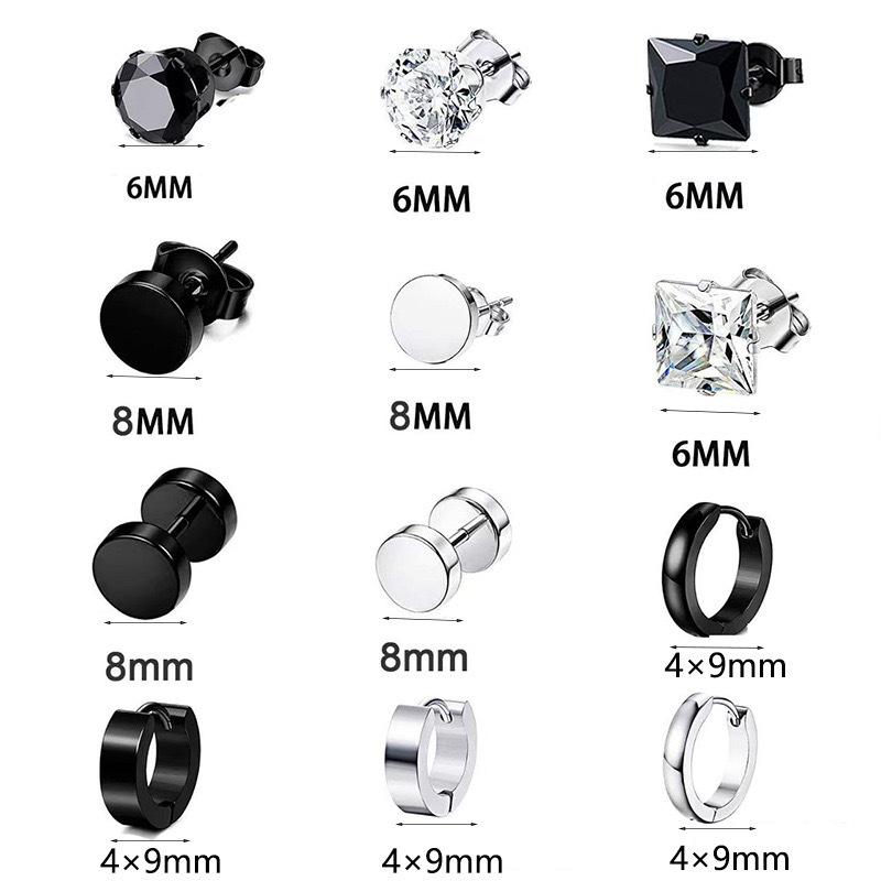 Корейский модный набор серег-гвоздиков и висячих серег: Гантеля, Подвески-кресты, Хип-хоп стиль