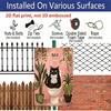2D Flat 8×12 Inch Funny Black Cat Reading Newspaper on Toilet Metal Sign - Whimsical Boho Plant Bathroom Wall Decor, Aluminum Hanging for Restroom