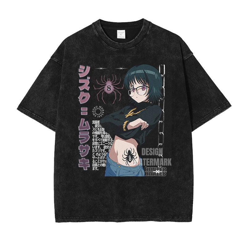 Anime Hunter X Hunter Graphic Cotton Tshirt Unisex Vintage Washed Killua Kurapika Gon T Shirt Hisoka Tshirt For Man