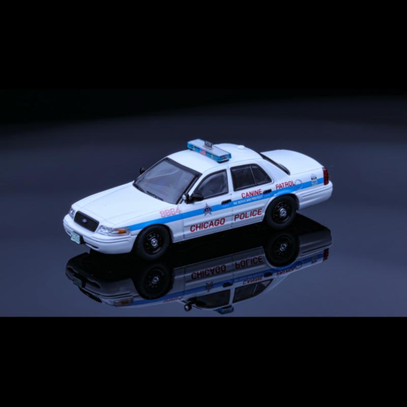 Rollin 1/64 CPD Чикаго / Патрульная машина Орегона Victoria Crown Сплав модель автомобиля
