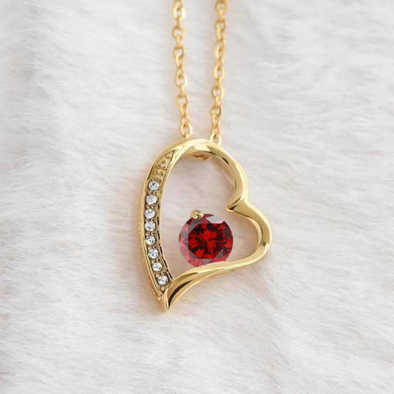 GemChic женское ожерелье с подвеской, женская мода, простой дизайн, смысл, подарок, циркониевый кулон в форме сердца, подарок на день рождения, Рождество, ювелирное изделие