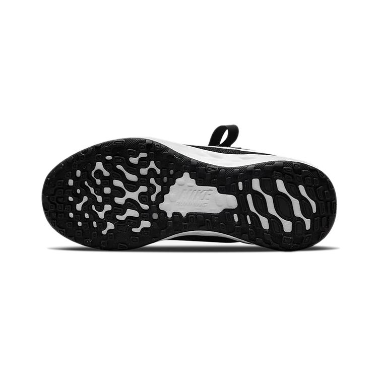 Nike REVOLUTION 6 FlyEase Перерабатываемый материал Низкие детские кроссовки для бега Черно-белые Дети возрастом от 3 до 7 лет DD1114-003